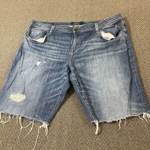 Lucky Brand Cut Off Shorts Womens Size 18W Reese Boyfriend Denim Distressed